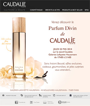 PARFUM DIVIN DE CAUDALIE newsletter newsletters e-mailing emailing