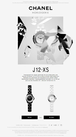 CHANEL HORLOGERIE J12 - XS newsletter newsletters e-mailing emailing